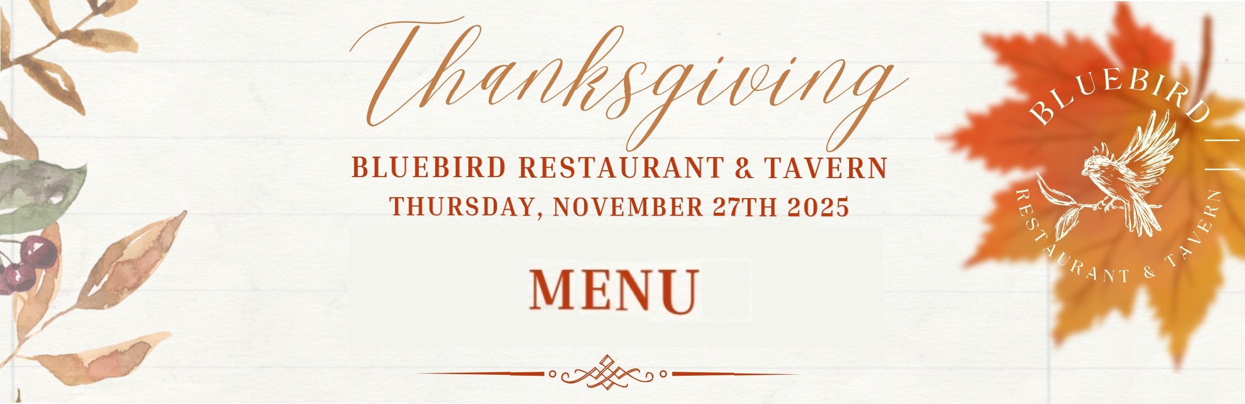 THANKSGIVING 2025 menu link
